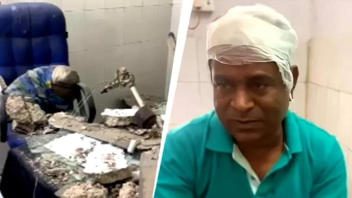 Ceiling Collapse Injures Doctor at Alwar Government Hospital in Rajasthan